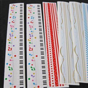 Mrs. Grossman Scrapbooking  Lot Gr Lengths Including: 2 Gr Length Strips-Piano,